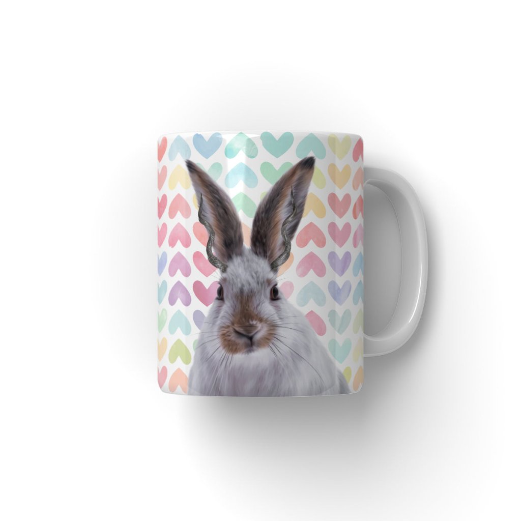 Gazelle Antlers: Minimalist Pet Coffee Mug - Paw & Glory - #pet portraits# - #dog portraits# - #pet portraits uk#