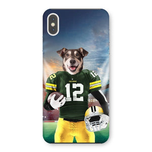 Green Paw Packers: Custom Pet Snap Phone Case - Paw & Glory - #pet portraits# - #dog portraits# - #pet portraits uk#