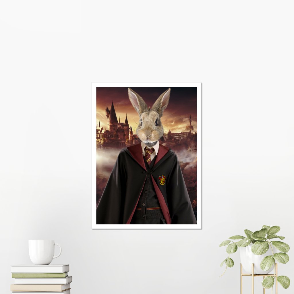 Gryffindor (Harry Potter Inspired): Animal Art Poster - Paw & Glory - #pet portraits# - #dog portraits# - #pet portraits uk#