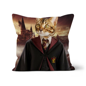 Gryffindor (Harry Potter Inspired): Custom Pet Cushion - Paw & Glory - #pet portraits# - #dog portraits# - #pet portraits uk#pawandglory, pet art pillow,personalised cat pillow, dog shaped pillows, custom pillow cover, pillows with dogs picture, my pet pillow