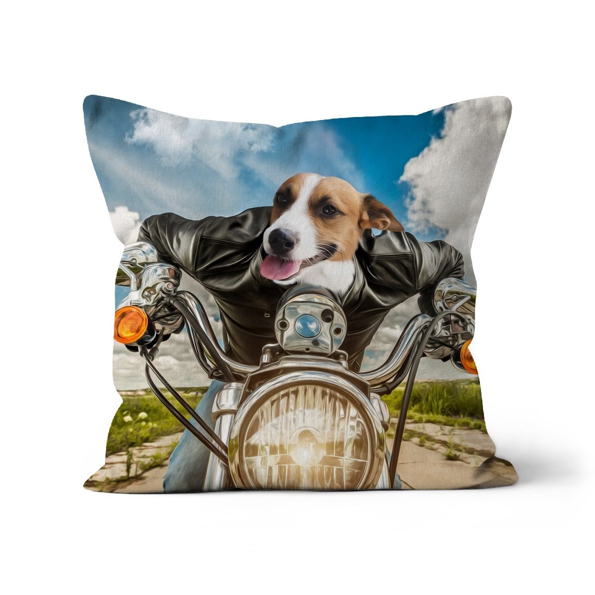 Harley Woofingson 1 Pet: Custom Pet Cushion - Paw & Glory - #pet portraits# - #dog portraits# - #pet portraits uk#paw and glory, custom pet portrait cushion,dog pillow custom, photo pet pillow, my pet pillow, personalised cat pillow, dog memory pillow
