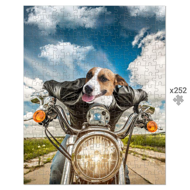 Harley Woofingson 1 Pet: Custom Pet Puzzle - Paw & Glory - #pet portraits# - #dog portraits# - #pet portraits uk#paw & glory, custom pet portrait Puzzle,royal pet portrait templates, animal portrait prints, dog drawing portraits, personalised pet drawing, etsy dog paintings