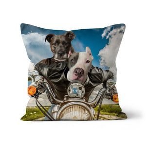 Harley Woofingson: Custom Pet Throw Pillow - Paw & Glory - #pet portraits# - #dog portraits# - #pet portraits uk#pawandglory, pet art pillow,pillows of your dog, pillow with pet picture, print pet on pillow, pet face pillow, pup pillows