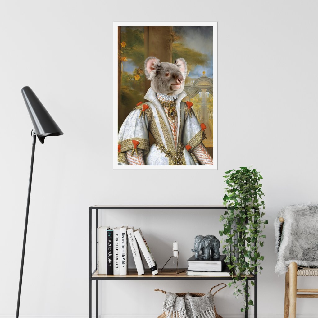 Her Ladyship: Animal Art Poster - Paw & Glory - #pet portraits# - #dog portraits# - #pet portraits uk#