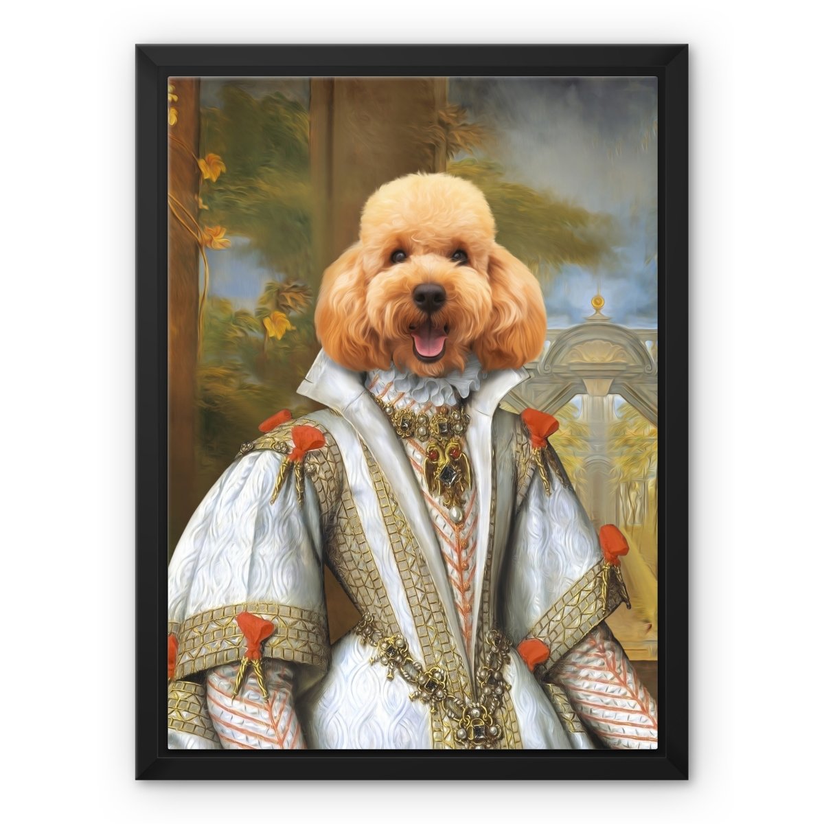 Her Ladyship: Custom Pet Canvas - Paw & Glory - #pet portraits# - #dog portraits# - #pet portraits uk#paw and glory, pet portraits canvas,personalised dog canvas, personalised dog canvas uk, canvas dog carrier, pet canvas print, custom pet canvas uk
