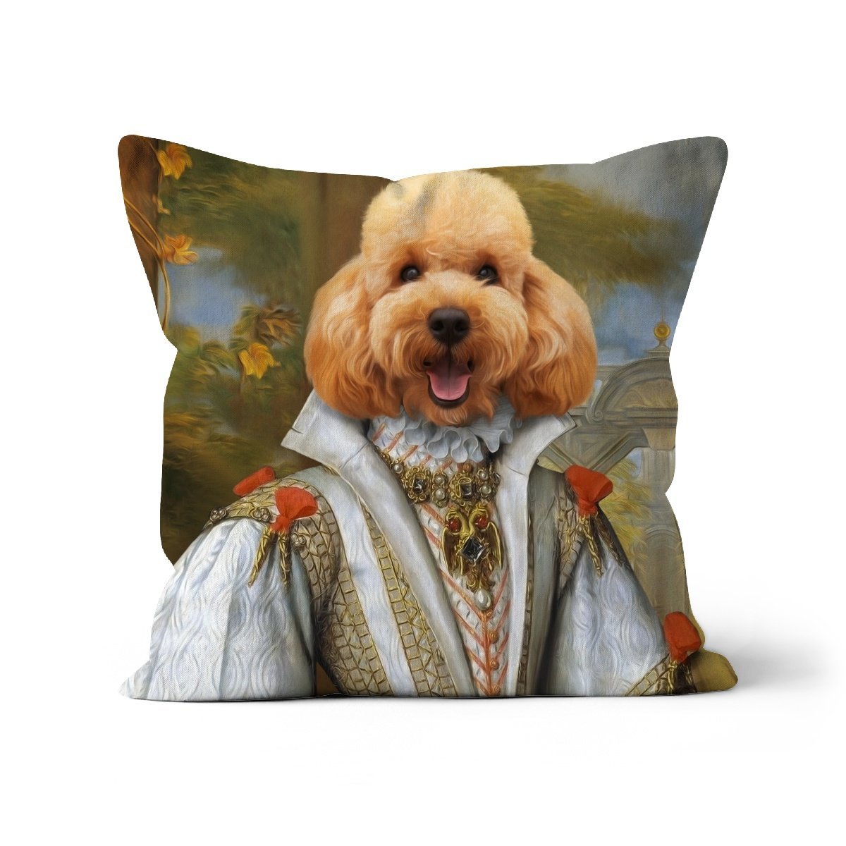 Her Ladyship: Custom Pet Cushion - Paw & Glory - #pet portraits# - #dog portraits# - #pet portraits uk#paw & glory, pet portraits pillow,dog on pillow, pet print pillow, print pet on pillow, custom cat pillows, pet face pillow