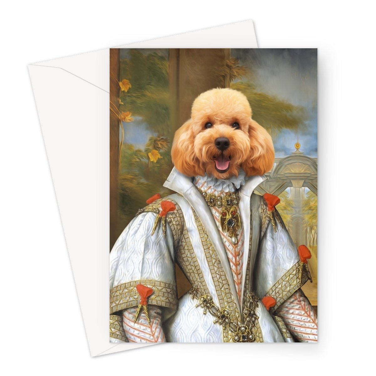 Her Ladyship: Custom Pet Greeting Card - Paw & Glory - #pet portraits# - #dog portraits# - #pet portraits uk# custom dog painting, pet artwork, portraits dogs, canvas pet portraits, Pet portraits uk, pets portraits, Turner & Walker