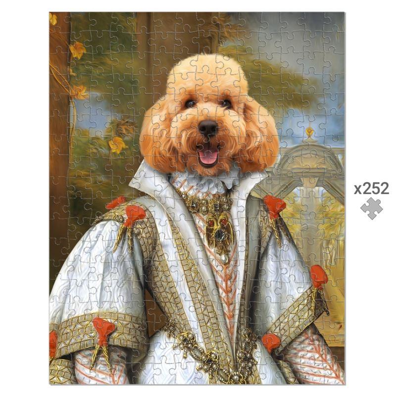 Her Ladyship: Custom Pet Puzzle - Paw & Glory - #pet portraits# - #dog portraits# - #pet portraits uk#pawandglory, pet art Puzzle,pet portrait backgrounds, paw puzzle, pet portrait illustration, pet gift card, dog in army uniform