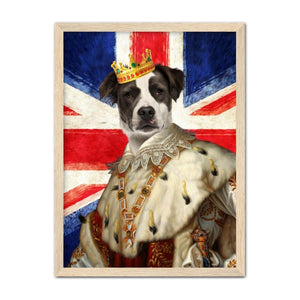 His Majesty British Flag: Custom Pet Portrait - Paw & Glory, paw and glory, dog and couple portrait, funny dog paintings, the admiral dog portrait, admiral dog portrait, aristocratic dog portraits, custom dog painting, pet portraits