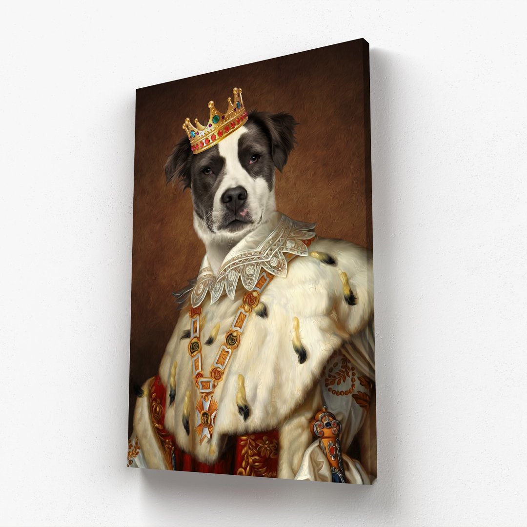His Majesty: Custom Pet Canvas - Paw & Glory - #pet portraits# - #dog portraits# - #pet portraits uk#paw and glory, custom pet portrait canvas,dog canvas custom, personalized pet canvas, personalized pet canvas art, custom dog canvas art, canvas of your dog