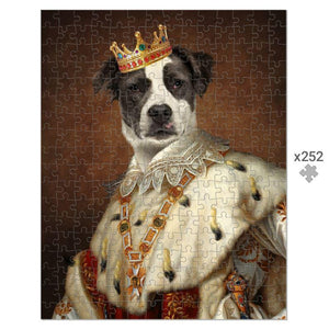 His Majesty: Custom Pet Puzzle - Paw & Glory - #pet portraits# - #dog portraits# - #pet portraits uk#paw & glory, pet portraits Puzzle,regal dog portraits uk, personalized dog portrait, dog human portrait, portrait of dog from photo, dog general painting