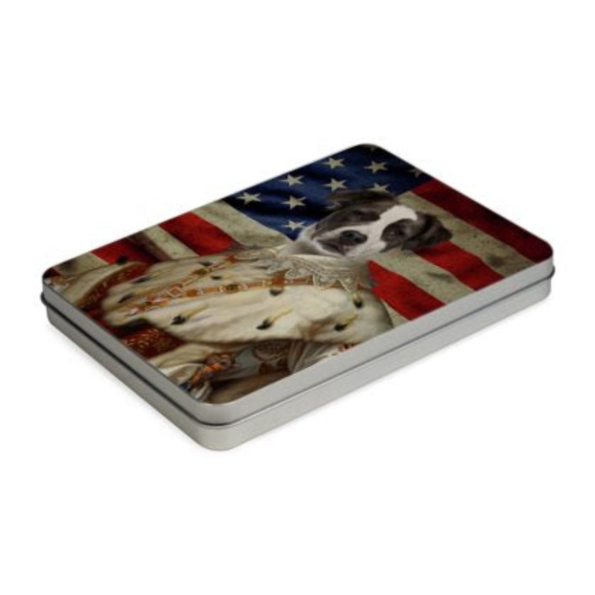 His Majesty USA Flag: Custom Pet Puzzle - Paw & Glory - #pet portraits# - #dog portraits# - #pet portraits uk#paw & glory, custom pet portrait Puzzle,turn your dog into a painting, pet portrait in uniform, dog portrait picture, admiral dog, pictures of your dog