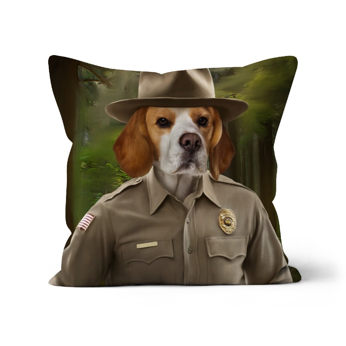 Hopper (Stranger Things Inspired): Custom Pet Throw Pillow - Paw & Glory - #pet portraits# - #dog portraits# - #pet portraits uk#paw and glory, custom pet portrait cushion,pillows of your dog, pillow with pet picture, print pet on pillow, pet face pillow, pup pillows