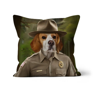 Hopper (Stranger Things Inspired): Custom Pet Throw Pillow - Paw & Glory - #pet portraits# - #dog portraits# - #pet portraits uk#paw and glory, custom pet portrait cushion,pillows of your dog, pillow with pet picture, print pet on pillow, pet face pillow, pup pillows