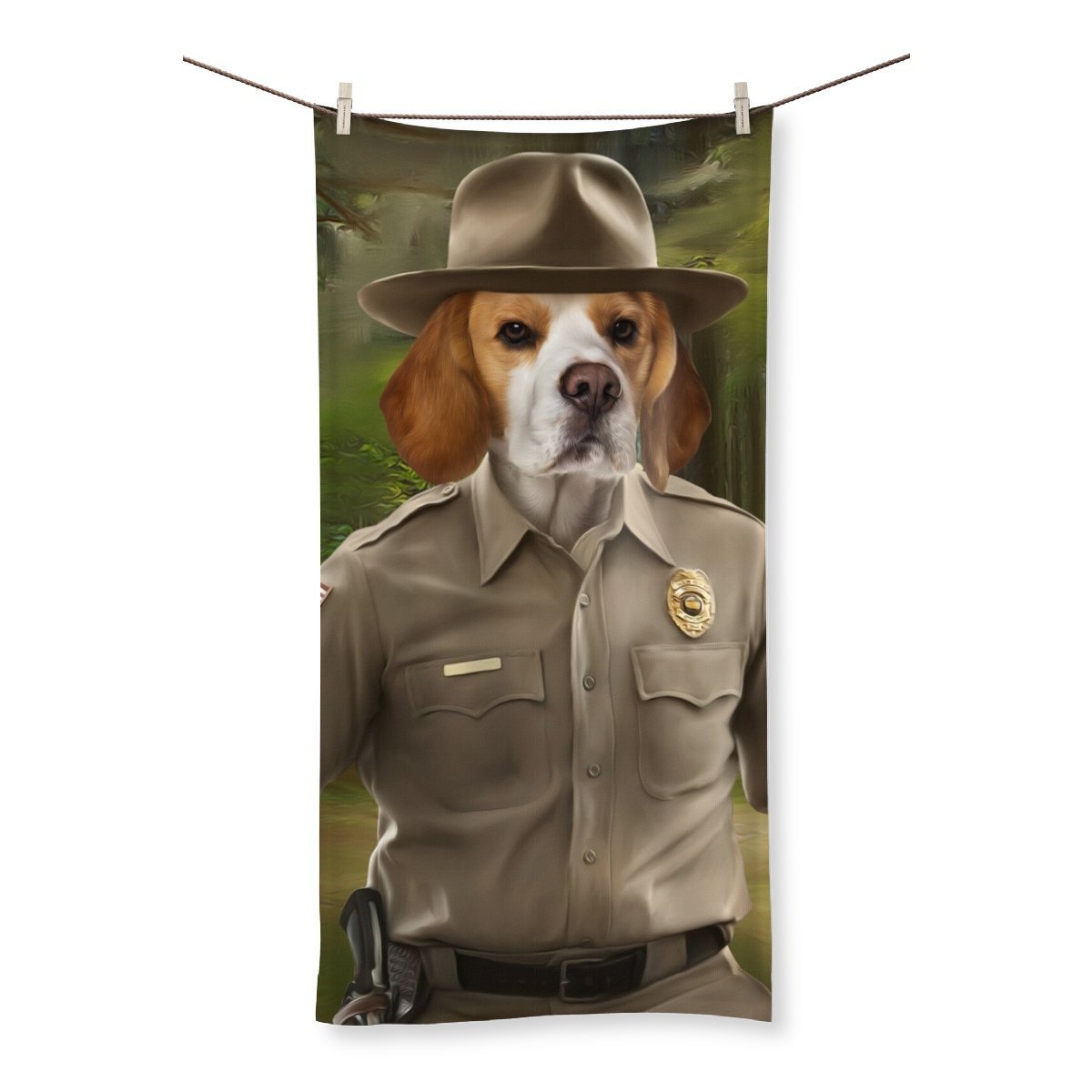 Hopper (Stranger Things Inspired): Custom Pet Towel - Paw & Glory - #pet portraits# - #dog portraits# - #pet portraits uk#Paw & Glory, pawandglory, for pet portraits, paintings of pets from photos, dog portraits admiral, pet portrait singapore, admiral pet portrait, minimal dog art, pet portraits,pet art Towel