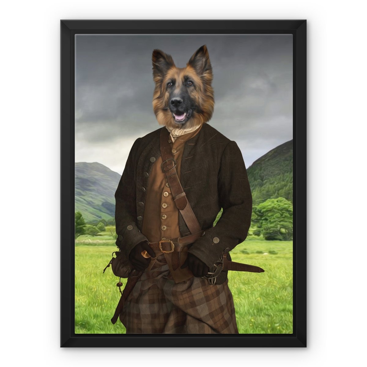 Jamie (Outlander Inspired): Custom Pet Canvas - Paw & Glory - #pet portraits# - #dog portraits# - #pet portraits uk#pawandglory, pet art canvas,canvas of your dog, dog canvas art, dog portrait canvas, personalized dog canvas, custom pet canvas
