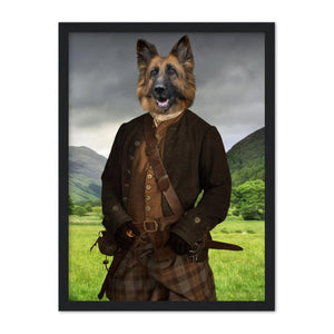 Jamie (Outlander Inspired): Custom Pet Portraits - Paw & Glory, paw and glory, aristocrat dog painting, dog portraits as humans, painting pets, dog and couple portrait, aristocrat dog painting, paintings of pets from photos, pet portraits