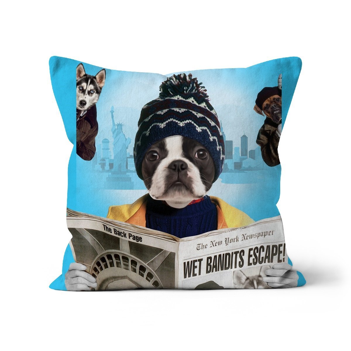 Kevinnn (Home Alone 2 Inspired): Custom Pet Cushion - Paw & Glory - #pet portraits# - #dog portraits# - #pet portraits uk#paw & glory, custom pet portrait pillow,personalised cat pillow, dog shaped pillows, custom pillow cover, pillows with dogs picture, my pet pillow