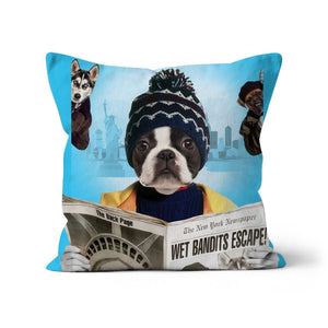 Kevinnn (Home Alone 2 Inspired): Custom Pet Cushion - Paw & Glory - #pet portraits# - #dog portraits# - #pet portraits uk#paw and glory, custom pet portrait cushion,dog pillows personalized, pet face pillows, dog photo on pillow, custom cat pillows, pillow with pet picture