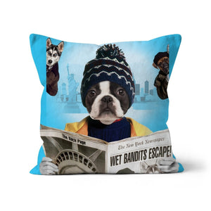 Kevinnn (Home Alone 2 Inspired): Custom Pet Cushion - Paw & Glory - #pet portraits# - #dog portraits# - #pet portraits uk#paw & glory, pet portraits pillow,pillows of your dog, dog on pillow, photo pet pillow, custom pillow of pet, dog personalized pillow