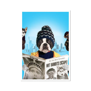 Kevinnn (Home Alone 2 Inspired): Custom Pet Poster - Paw & Glory - #pet portraits# - #dog portraits# - #pet portraits uk#Paw & Glory, paw and glory, draw your pet portrait, dog astronaut photo, drawing pictures of pets, small dog portrait, best dog artists, minimal dog art, pet portraits