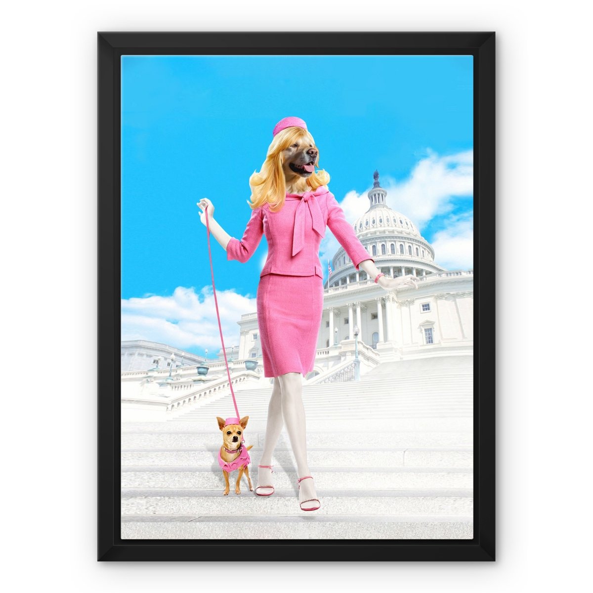 Legally Blonde: Custom Pet Canvas - Paw & Glory - #pet portraits# - #dog portraits# - #pet portraits uk#paw & glory, custom pet portrait canvas,my pet canvas blanket, pet on canvas reviews, personalized dog and owner canvas uk, pet canvas uk, pet canvas portrait, the pet on canvas