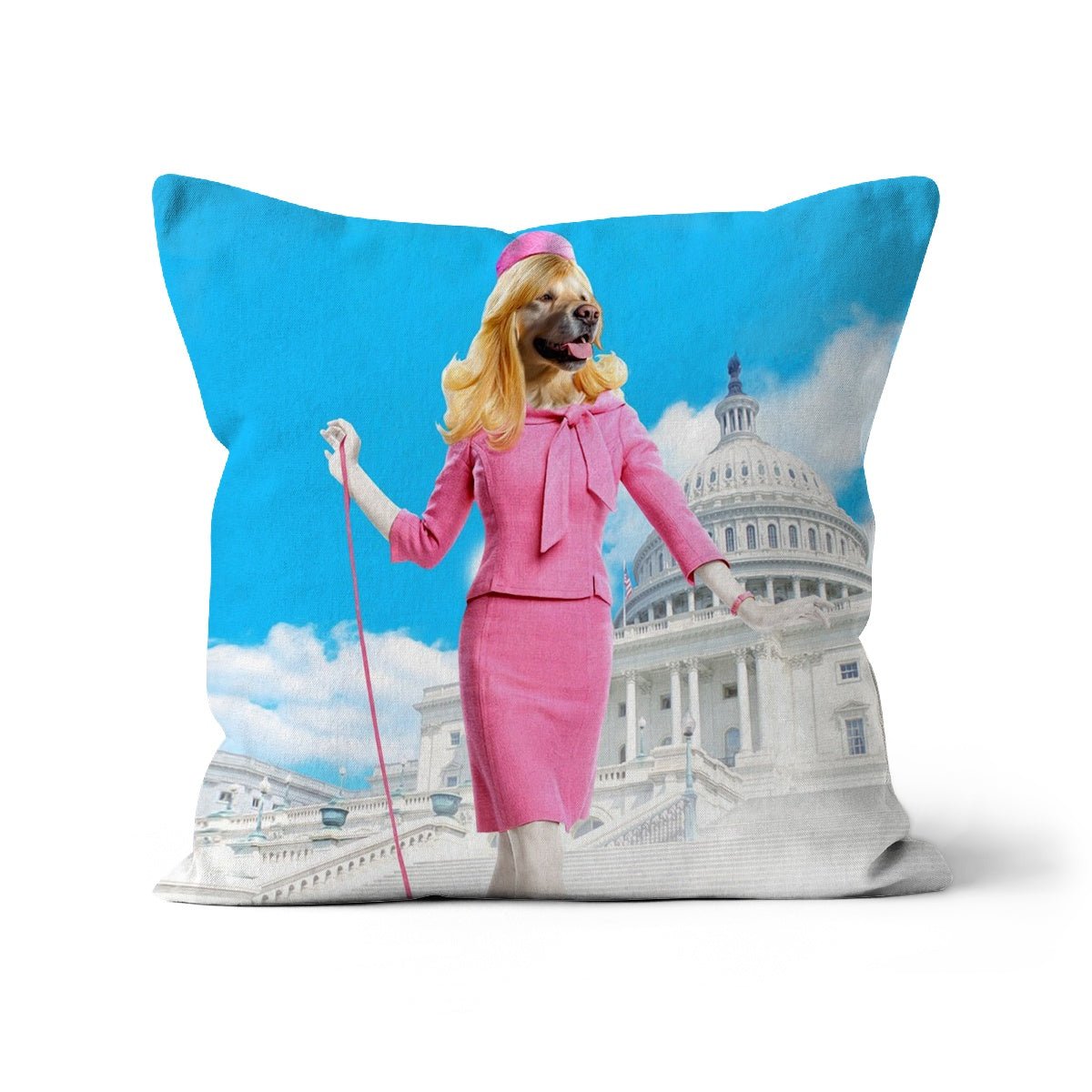 Legally Blonde: Custom Pet Cushion - Paw & Glory - #pet portraits# - #dog portraits# - #pet portraits uk#paw & glory, pet portraits pillow,pet custom pillow, pillows of your dog, custom pillow of pet, dog on pillow, dog photo on pillow