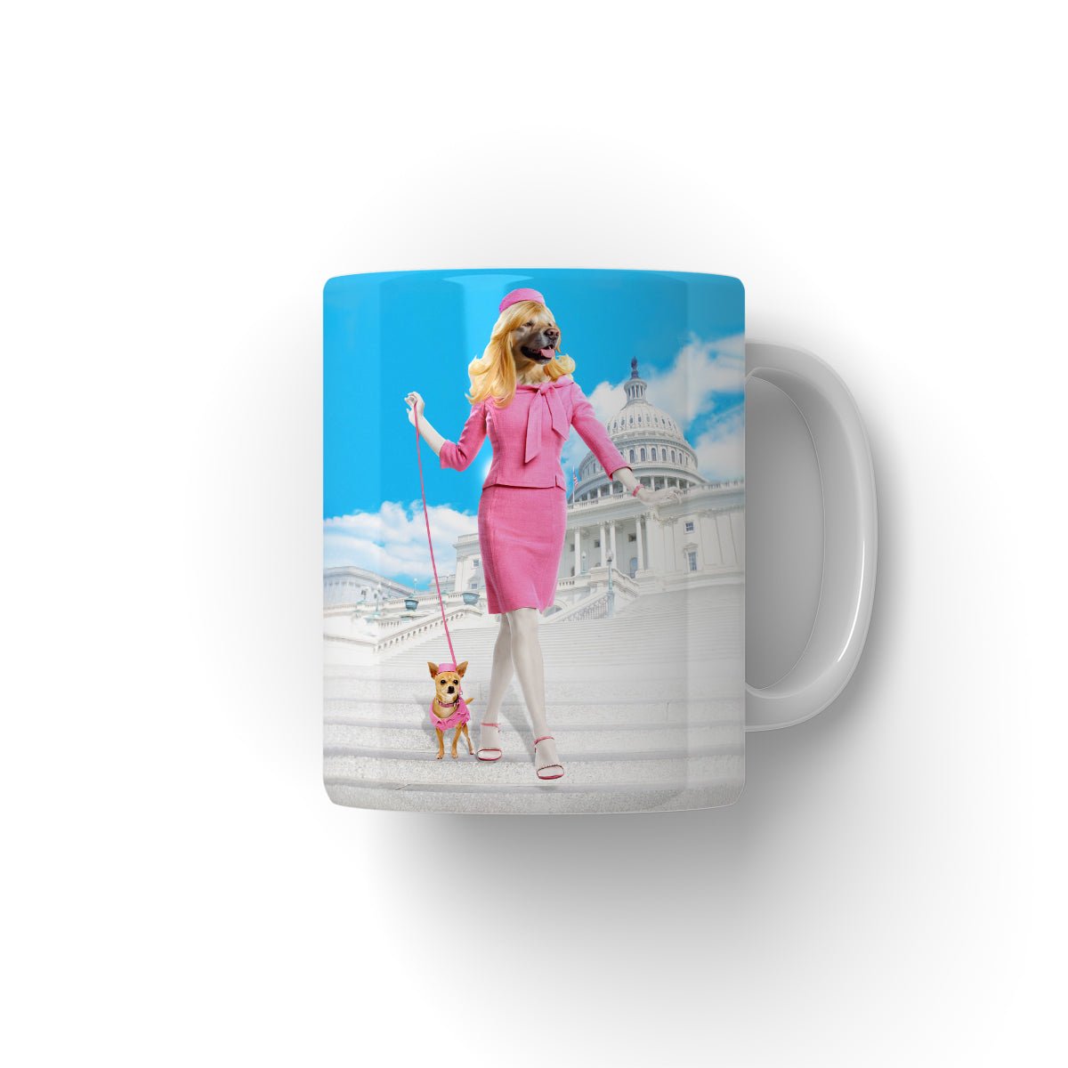 Legally Blonde: Custom Pet Mug - Paw & Glory - #pet portraits# - #dog portraits# - #pet portraits uk#paw and glory, custom pet portrait Mug,face on mug, custom mug with photo, image on mug, mug dog, coffee mug prints