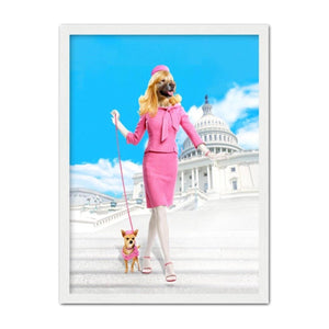 Legally Blonde: Custom Pet Portrait - Paw & Glory, paw and glory, royal cat portrait, dog canvas art, professional pet photos, digital pet paintings, best dog paintings, custom dog painting, pet portraits