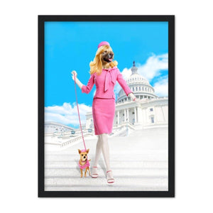 Legally Blonde: Custom Pet Portrait - Paw & Glory, paw and glory, dog astronaut photo, pet portrait admiral, animal portrait pictures, painting pets, dog portraits as humans, pet portraits