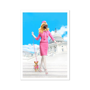 Legally Blonde: Custom Pet Portrait - Paw & Glory, pawandglory, dog and couple portrait, custom pet paintings, louvenir pet portrait, pet portraits usa, funny dog paintings, dog portraits admiral, pet portrait