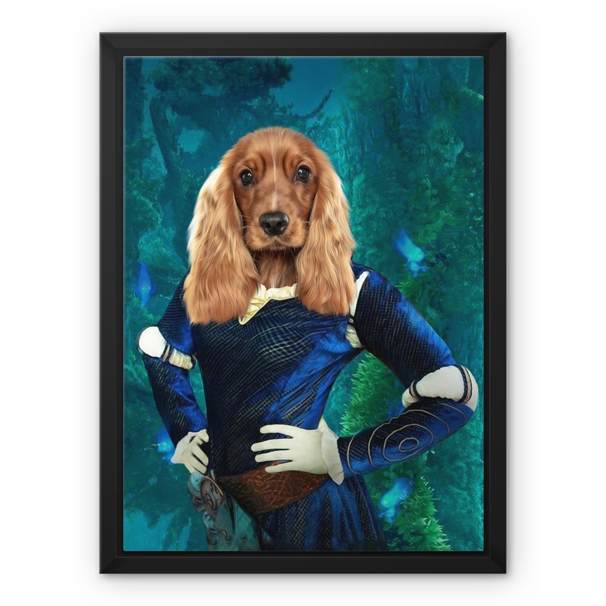 Merida (Brave Inspired): Custom Pet Canvas - Paw & Glory - #pet portraits# - #dog portraits# - #pet portraits uk#paw & glory, pet portraits canvas,personalized dog and owner canvas uk, dog canvas, pet photo to canvas, custom pet art canvas, canvas dog carrier