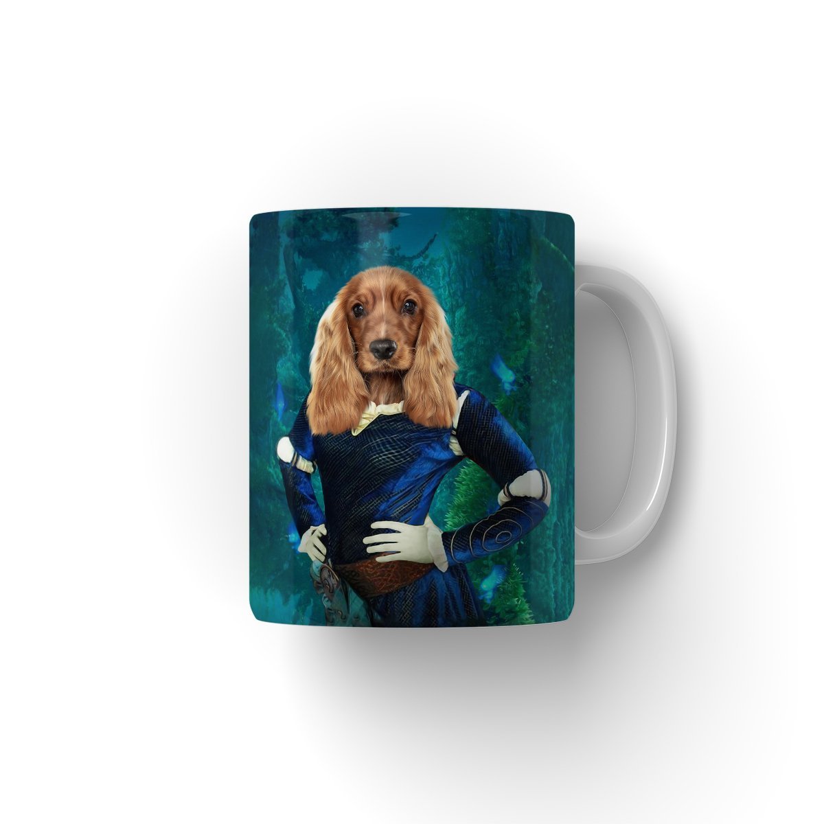Merida (Brave Inspired): Custom Pet Mug - Paw & Glory - #pet portraits# - #dog portraits# - #pet portraits uk#pawandglory, pet art Mug,custom printing mugs, design a coffee mug, photo printed mug, custom coffee mug, make a mug