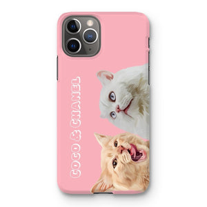Modern: Custom 2 Pet Phone Case (Half Body) - Paw & Glory - #pet portraits# - #dog portraits# - #pet portraits uk#pet portrait from photo, dog paintings for sale, dog canvas prints, pet portraits, puppy paintings, dog paintings from photo, custom pet, Turnerandwalker, Crown and paw