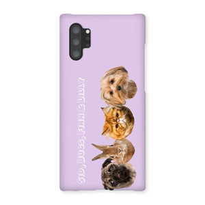 Modern: Custom Four Pet Phone Case - Paw & Glory - #pet portraits# - #dog portraits# - #pet portraits uk#pet portrait from photo, dog paintings for sale, dog canvas prints, pet portraits, puppy paintings, dog paintings from photo, custom pet, Turnerandwalker, Crown and paw