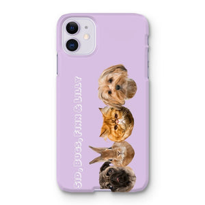 Modern: Custom Four Pet Phone Case - Paw & Glory - #pet portraits# - #dog portraits# - #pet portraits uk#paintings of pets, dog caricatures, pets portrait, pet portraits paintings Pet portraits, Pet portraits uk, Crown and paw