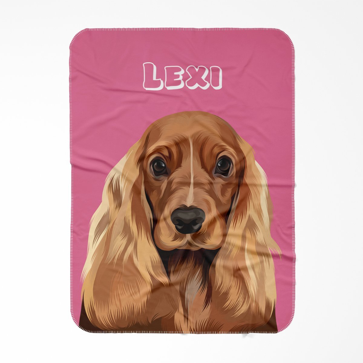 Modern: Custom One Pet Blanket (Hal Body) - Paw & Glory - #pet portraits# - #dog portraits# - #pet portraits uk#Pawandglory, Pet art blanket,blanket with dogs on, microfiber dog blanket, put your pet on a blanket, best blankets for puppies, pet collage blanket