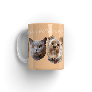 Modern: Custom Three Pet Mug - Paw & Glory - #pet portraits# - #dog portraits# - #pet portraits uk#paw and glory, pet portraits Mug,personalized gifts mug, funny dog mugs, printing picture on mug, dog in a mug, dog face mug