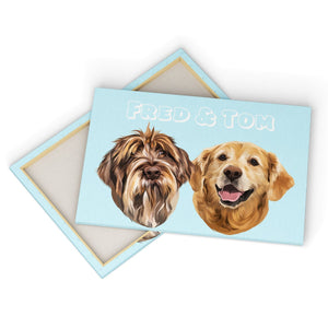 Modern: Custom Two Pet Canvas - Paw & Glory - #pet portraits# - #dog portraits# - #pet portraits uk#paw and glory, custom pet portrait canvas,pet in costume canvas, best pet canvas art, dog canvas art custom, custom dog art canvas, dog canvas personalized