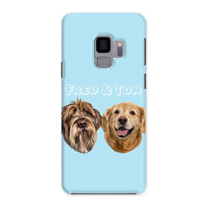 Modern: Custom Two Pet Phone Case - Paw & Glory - #pet portraits# - #dog portraits# - #pet portraits uk#pet portraits in oil, painting of my dog, custom dogs, paw prints gifts, pet portrait by, canvas pet photos, crown and paw alternative, westandwillow