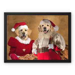 Mr & Mrs Claus: Custom Pet Canvas - Paw & Glory - #pet portraits# - #dog portraits# - #pet portraits uk#paw and glory, custom pet portrait canvas,the pet on canvas, your pet on canvas, canvas dog painting, dog picture canvas, dog art canvas