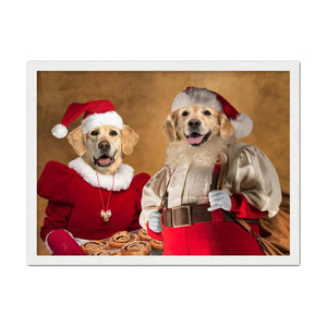 Mr & Mrs Claus: Custom Pet Portrait - Paw & Glory, paw and glory, in home pet photography, cat picture painting, best dog paintings, dog portrait painting, original pet portraits, louvenir pet portrait, pet portrait