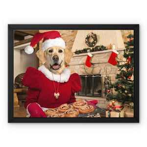 Mrs Claus: Custom Pet Canvas - Paw & Glory - #pet portraits# - #dog portraits# - #pet portraits uk#paw and glory, pet portraits canvas,dog canvas, personalized dog and owner canvas uk, dog canvas print, personalised dog canvas uk, best pet canvas art