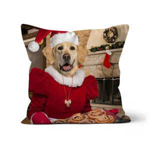 Mrs Claus: Custom Pet Cushion - Paw & Glory - #pet portraits# - #dog portraits# - #pet portraits uk#paw and glory, pet portraits cushion,custom pillow of pet, print pet on pillow, dog on pillow, dog on pillow, custom cat pillows