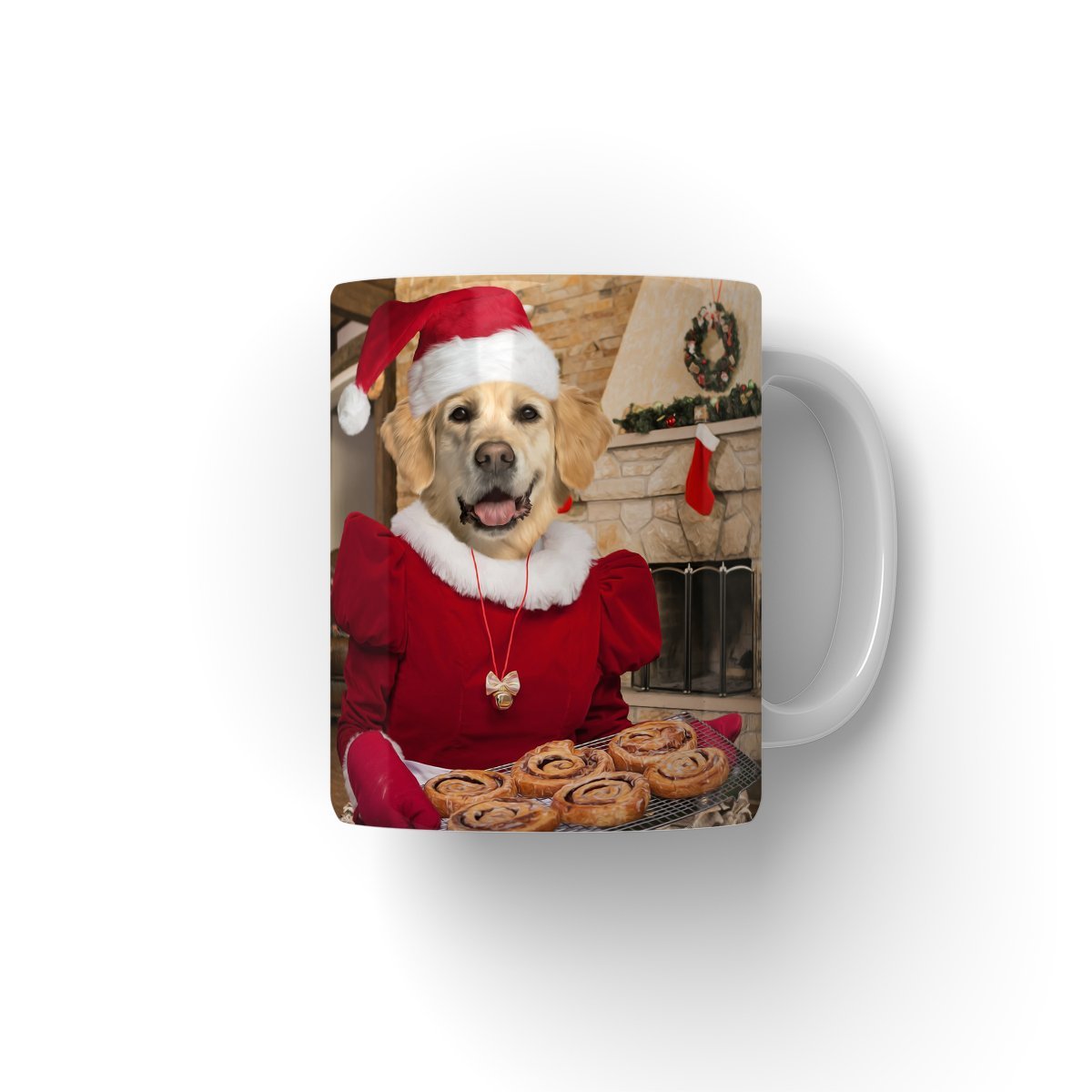 Mrs Claus: Custom Pet Mug - Paw & Glory - #pet portraits# - #dog portraits# - #pet portraits uk#paw and glory, pet portraits Mug,personalized gifts mug, coffee mugs with dogs, mug dog, personalised mugs dog and owner, dog breed mugs