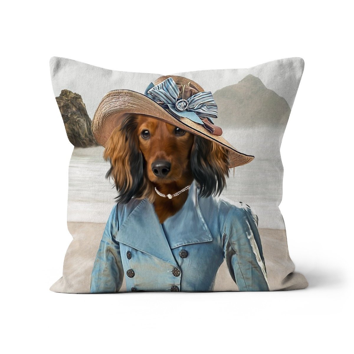Mrs Warleggan (Poldark Inspired): Custom Pet Cushion - Paw & Glory - #pet portraits# - #dog portraits# - #pet portraits uk#paw & glory, custom pet portrait pillow,custom pillow of your pet, print pet on pillow, personalised cat pillow, dog shaped pillows, custom pillow of pet