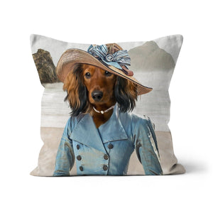 Mrs Warleggan (Poldark Inspired): Custom Pet Cushion - Paw & Glory - #pet portraits# - #dog portraits# - #pet portraits uk#paw and glory, custom pet portrait cushion,dog pillow custom, dog personalized pillow, custom pillow cover, pet face pillow, my pet pillow