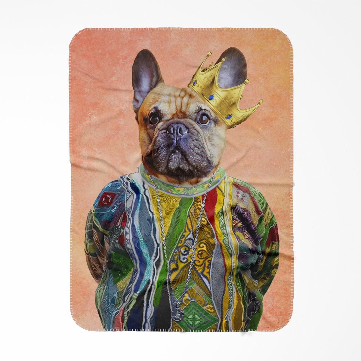 Notorious D.O.G: Custom Pet Blanket - Paw & Glory - #pet portraits# - #dog portraits# - #pet portraits uk#Pawandglory, Pet art blanket,personalized pet blanket, luxury personalised dog blankets, blanket of dog, custom made dog blankets, put your cat on a blanket