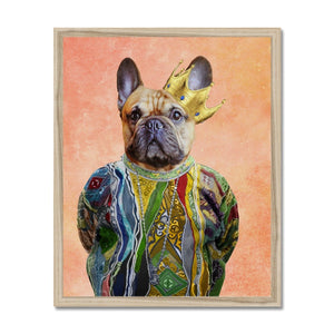 Notorious D.O.G Framed Print - Paw & Glory - #pet portraits# - #dog portraits# - #pet portraits uk#, crownandpaw, portraits of pets, dog oil painting, pet portrait painting, dog canvas, pet portraits