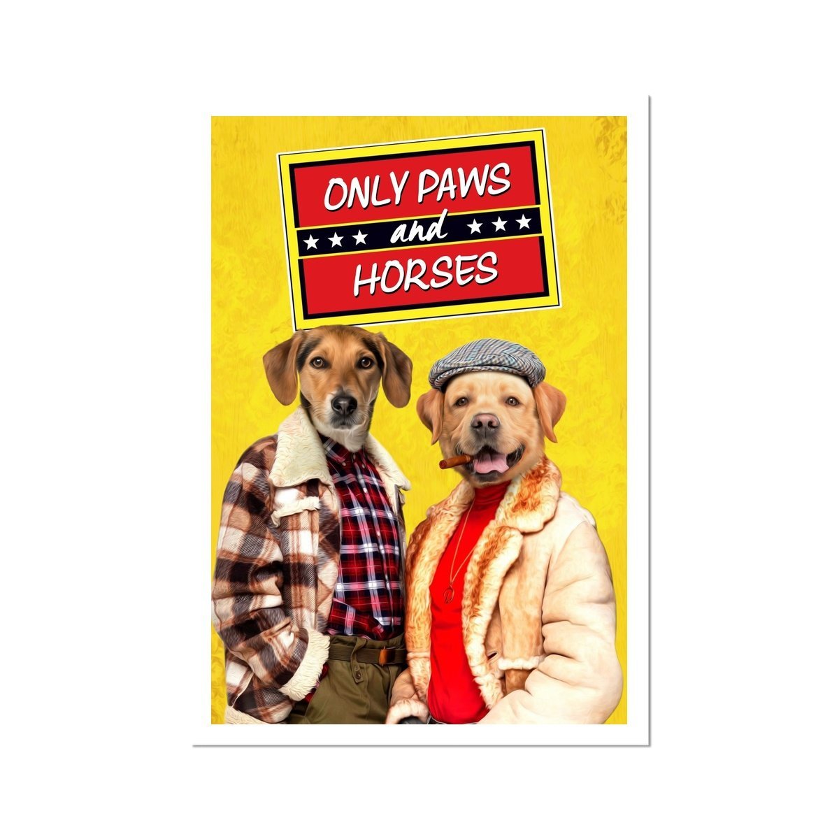 Only Paws & Horses: Custom 2 Pet Poster - Paw & Glory - #pet portraits# - #dog portraits# - #pet portraits uk#Paw & Glory, pawandglory, paw portraits, minimal dog art, paintings of pets from photos, painting of your dog, dog portrait images, pet portraits